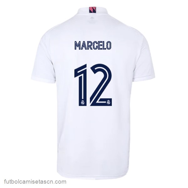 Camiseta Real Madrid 1ª NO.12 Marcelo 2020/21 Blanco